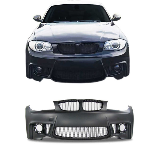 JOM Frontstoßstange für BMW E81/E82/E87/E88 2004-2013 mit Kühlergrill Schwarz