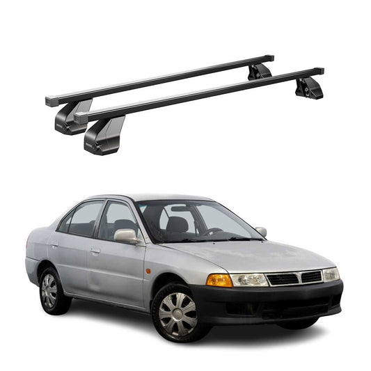 Menabo Dachträger Grundtäger für Mitsubishi Lancer 1995-2000 75kg Stahl Schwarz