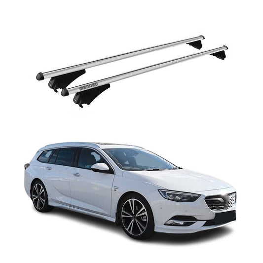 Menabo Dachträger für Opel Insignia B Sport Tourer 2017-2022 75kg Alu Silber 2x