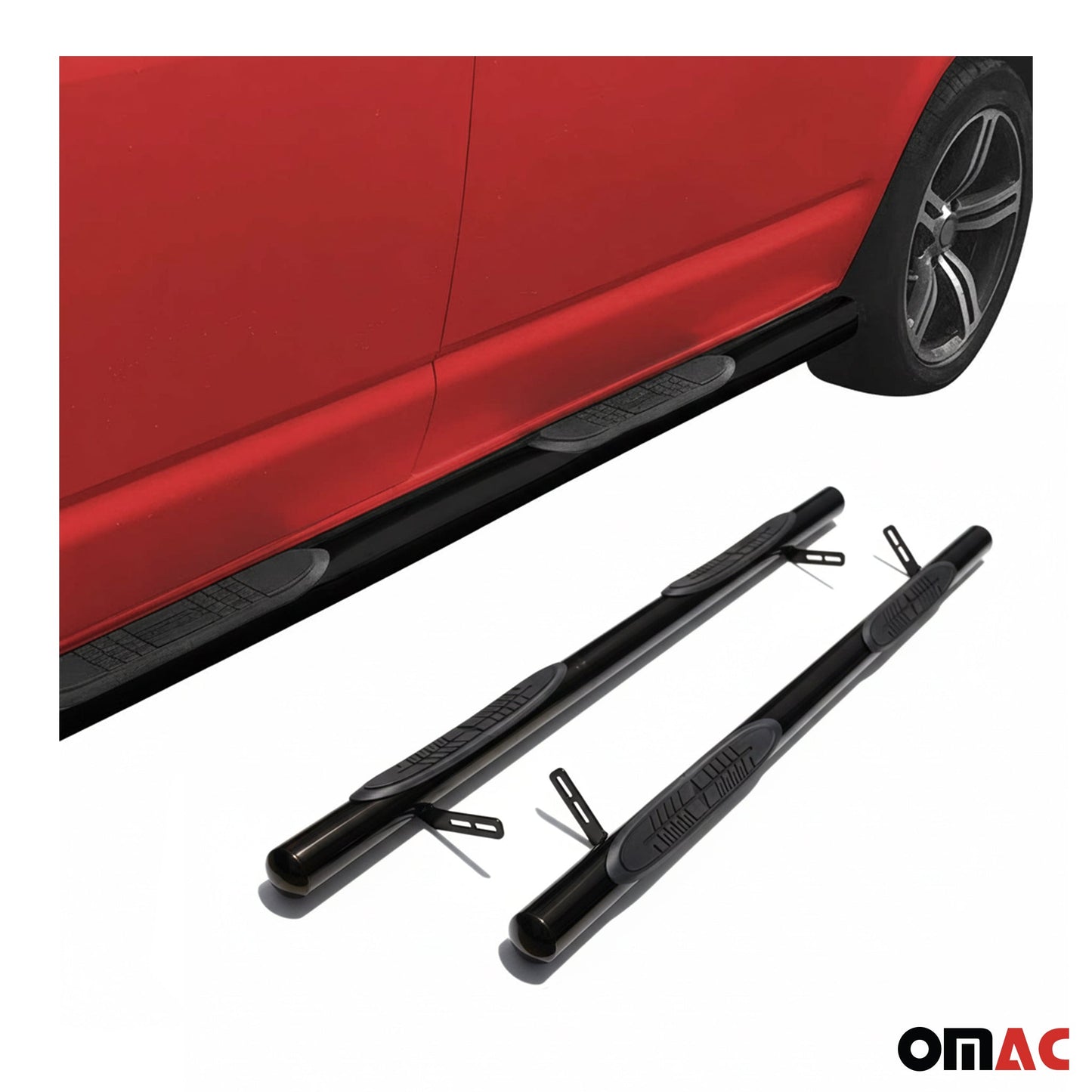 Praguri laterale din oțel, negre, pentru Mercedes Vito W447 L1/L2, 2014-2025, 2 buc.