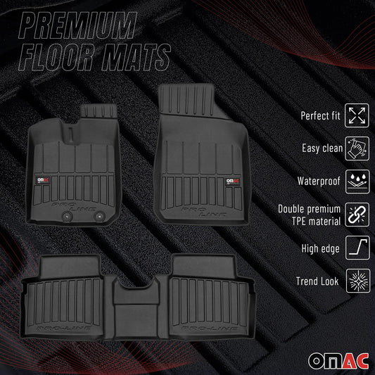 2021-2025 Dacia Spring Fußmatten TPE Schwarz 4 tlg