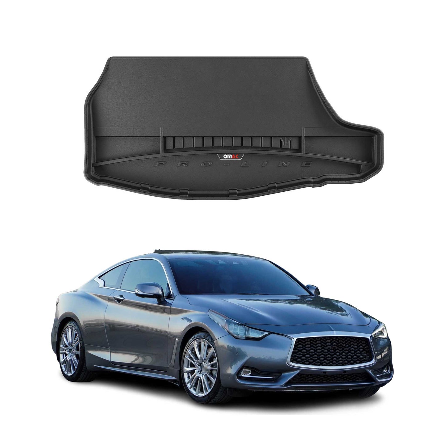 OMAC Gummi Kofferraumwanne für Infinity Q60 Coupe 2017-2022 TPE Laderaumwanne