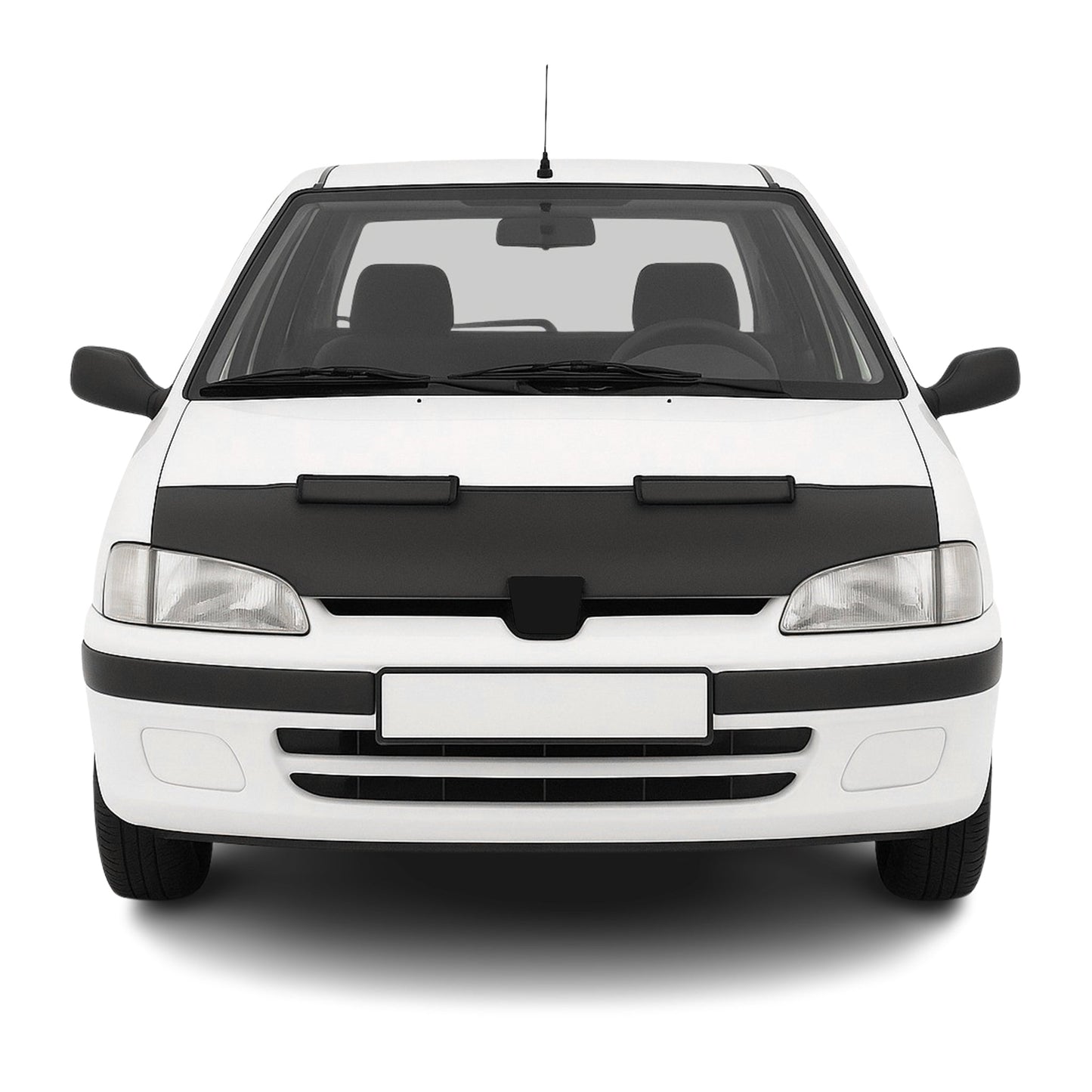 Haubenbra Steinschlagschutz Bonnet Bra für Peugeot 106 1992-2002 Schwarz Halb