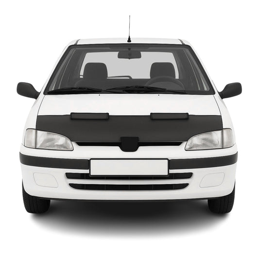Haubenbra Steinschlagschutz Bonnet Bra für Peugeot 106 1992-2002 Schwarz Halb