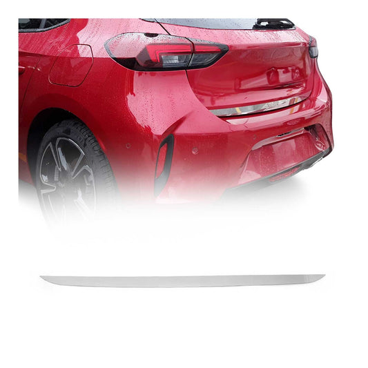 Ornamente prag portbagaj pentru Opel Corsa F 2020-2025, oțel inoxidabil cromat