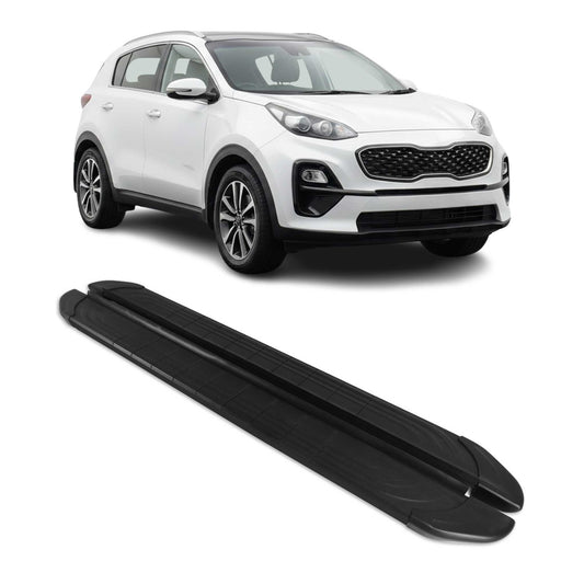 Trittbretter Seitenschweller für Kia Sportage QL 2015-2021 Aluminium Schwarz 2x