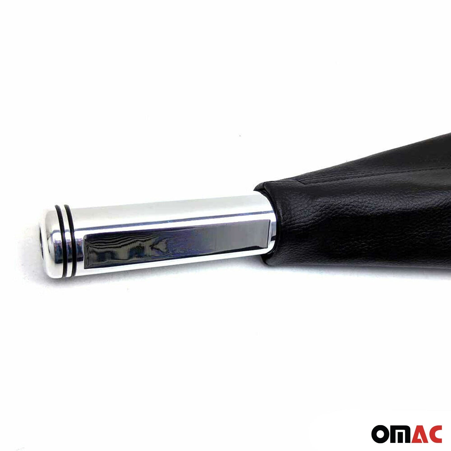 Manetă și burduf frână de mână pentru Peugeot 206 și 206+ 1998-2012, aluminiu lucios