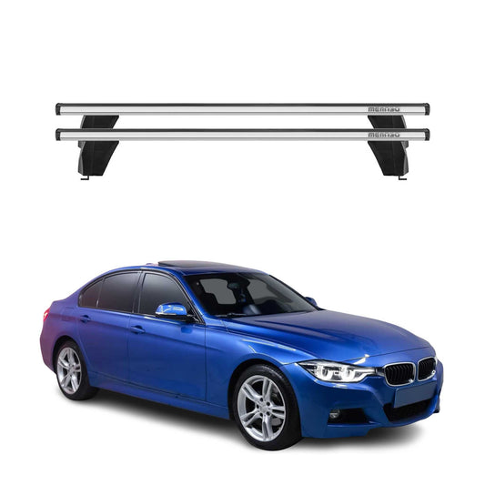 Menabo Dachträger Grundtäger für BMW 3er F30 2012-2019 75kg Alu Silber 2 tlg