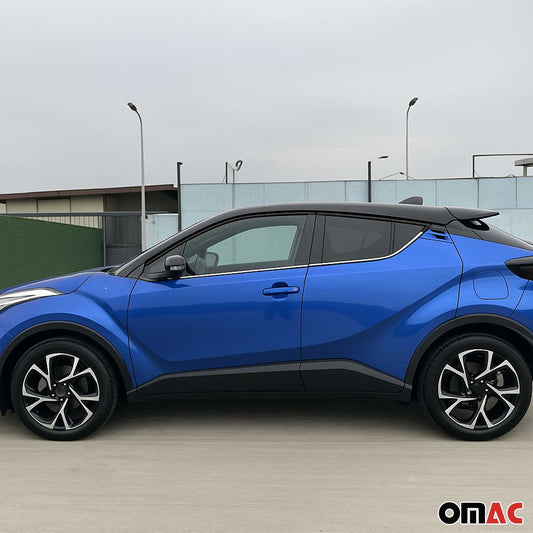Benzi decorative pentru geamuri pentru Toyota C-HR 2016-2022, oțel inoxidabil cromat, 4 bucăți