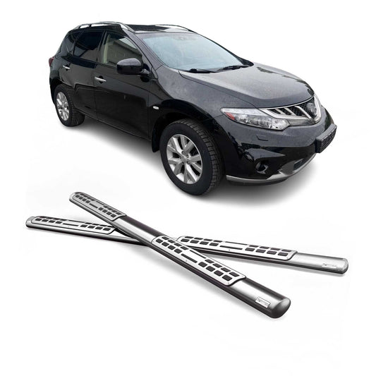 Edelstahl Seitenschweller Schwellerrohre für Nissan Murano 2008-2014 Silber
