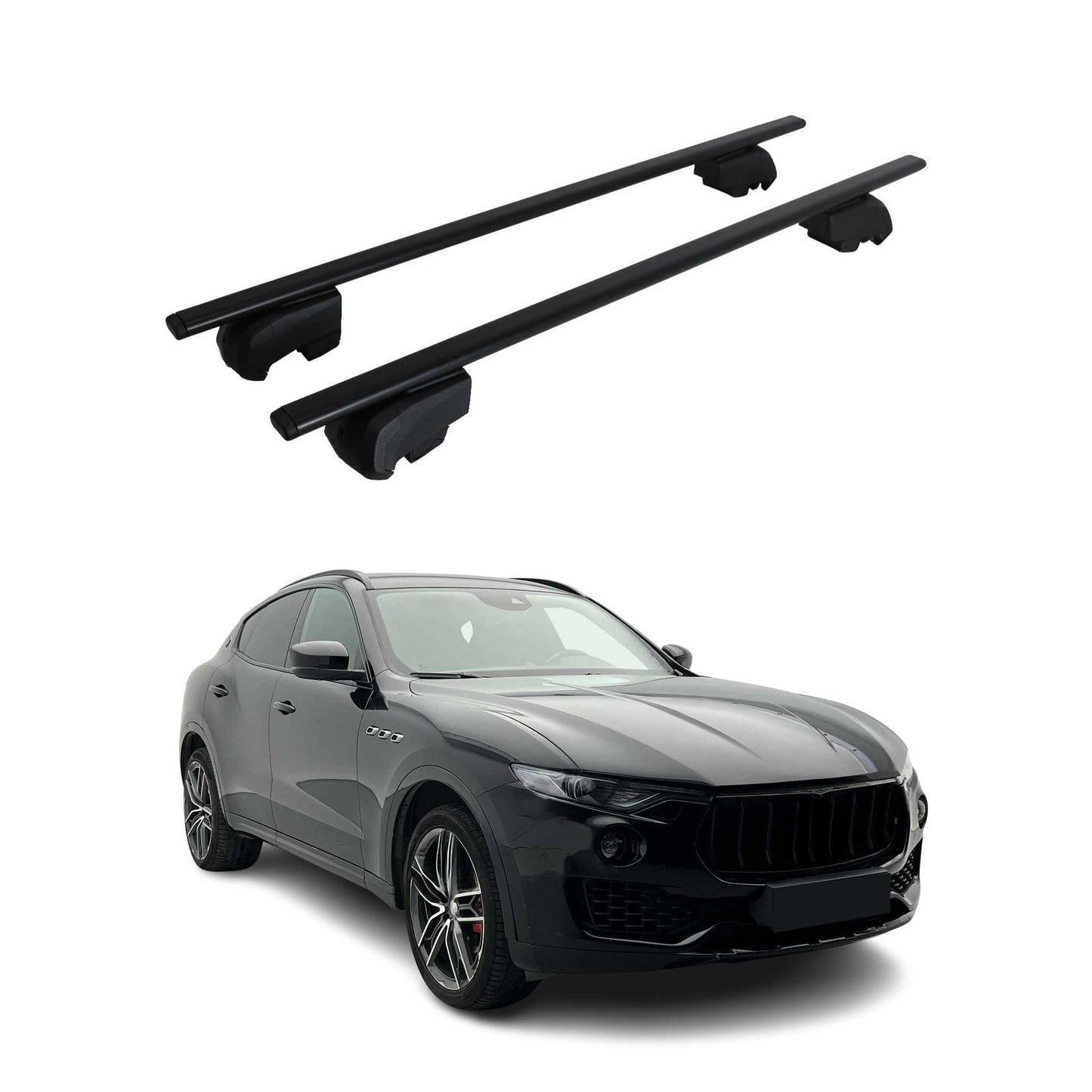 Dachträger Gepäckträger für Maserati Levante 2017-2025 ABE Metall Schwarz 2x