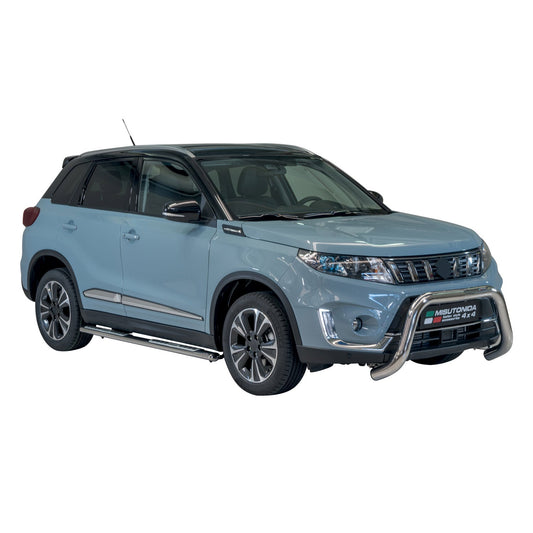 Praguri/praguri laterale din oțel inoxidabil pentru Suzuki Vitara 2019-2025, argintii