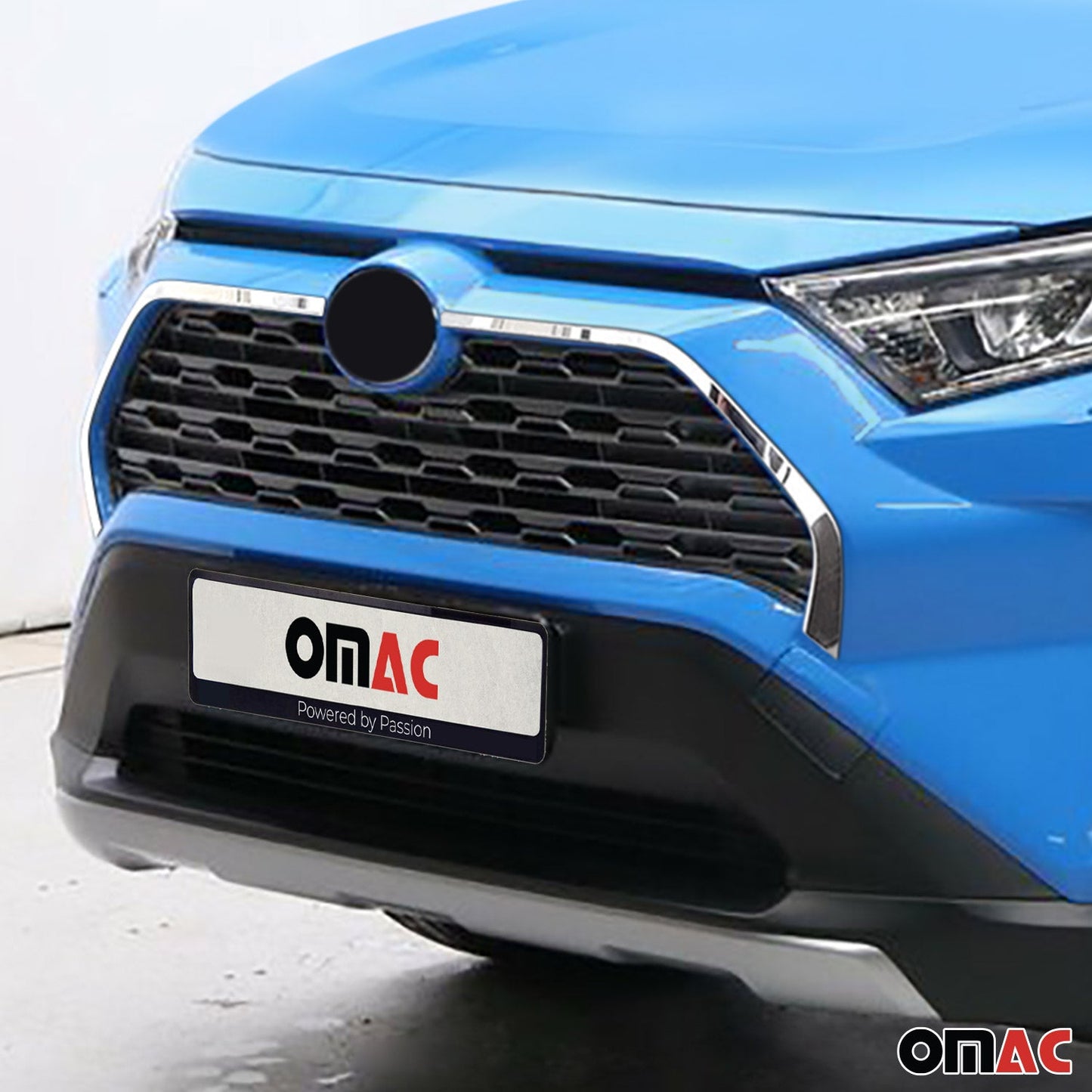 Kühlergrill Leisten Grillleisten für Toyota RAV4 2018-2025 Edelstahl Silber 2tlg