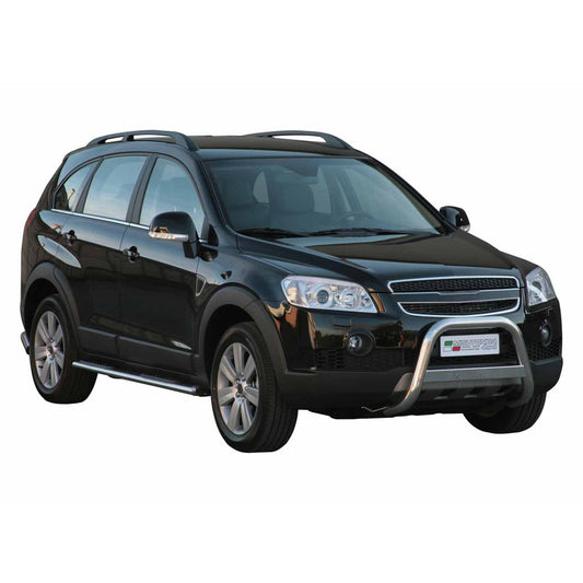 Bară de protecție/buton față pentru Chevrolet Captiva 2006-2010, ø63mm, oțel, argintiu