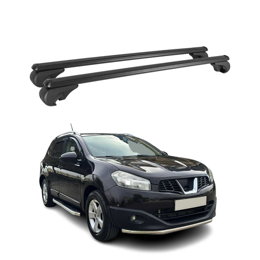 Dachträger für Nissan Qashqai +2 2007-2014 Gepäckträger Grundträger Alu Schwarz
