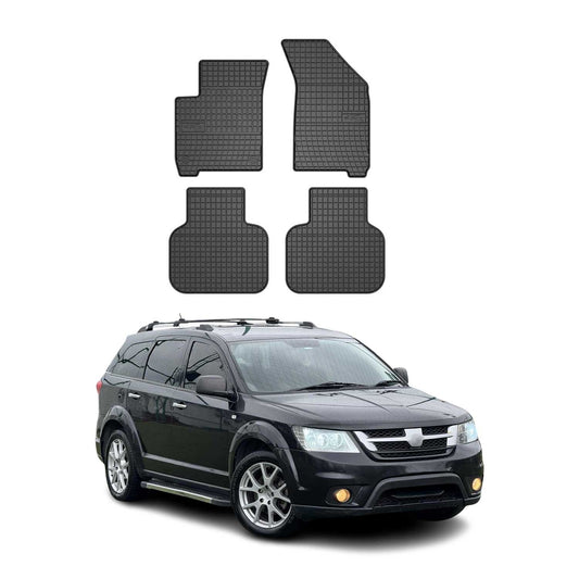 OMAC Gummi Fußmatten für Fiat Freemont 2011-2016 Automatten Gummi TPE Schwarz 4x