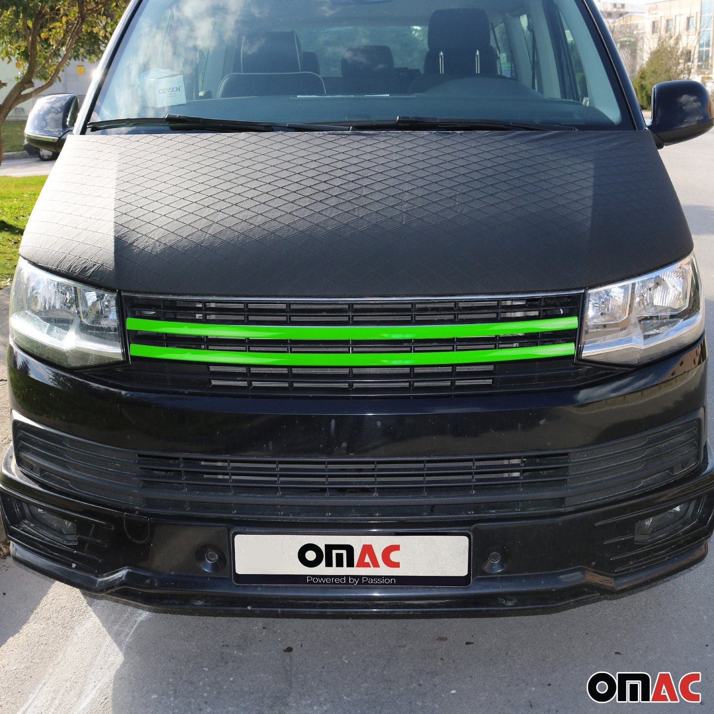 Benzi grilă radiator pentru VW T6 Transporter 2015-19, oțel inoxidabil, verde, 2x
