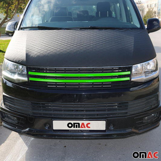 Benzi grilă radiator pentru VW T6 Transporter 2015-19, oțel inoxidabil, verde, 2x