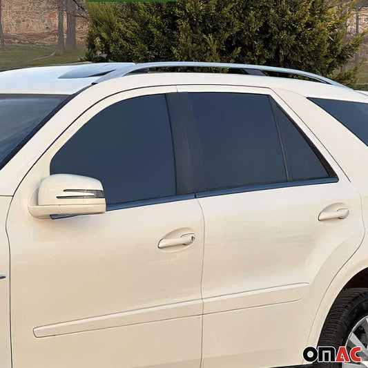 Fensterleisten Zierleisten für Mercedes ML 2005-2011 Edelstahl Dunkel 4tlg