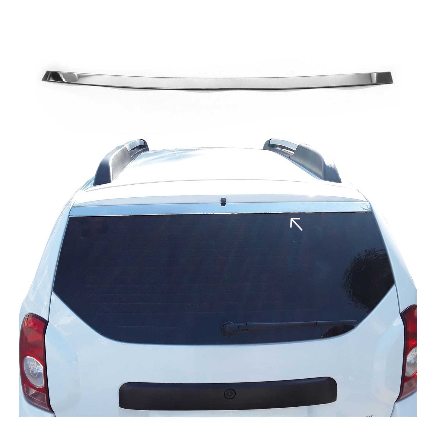 Benzi decorative geamuri Dacia Duster 2010-2018, oțel inoxidabil cromat, 1 bucată