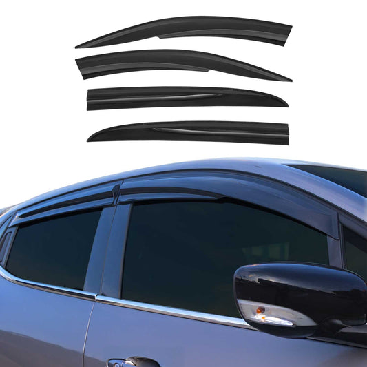 4x Windabweiser Regenabweiser für Renault Megane Schrägheck 2002-2009 Dunkel