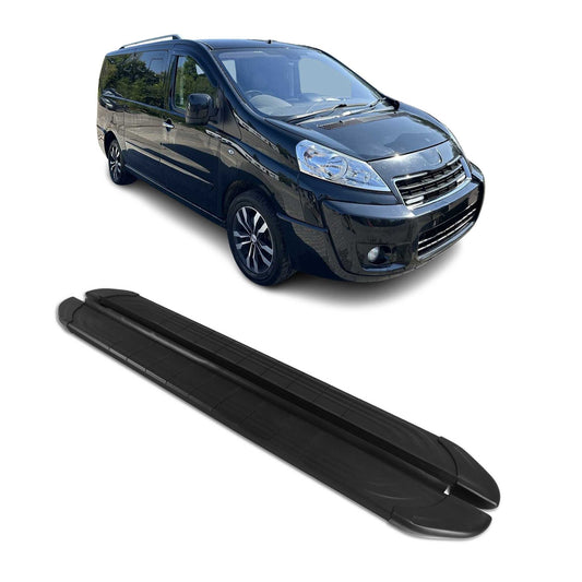 Trittbretter Seitenschweller für Peugeot Expert 2007-2017 L1 Aluminium Schwarz