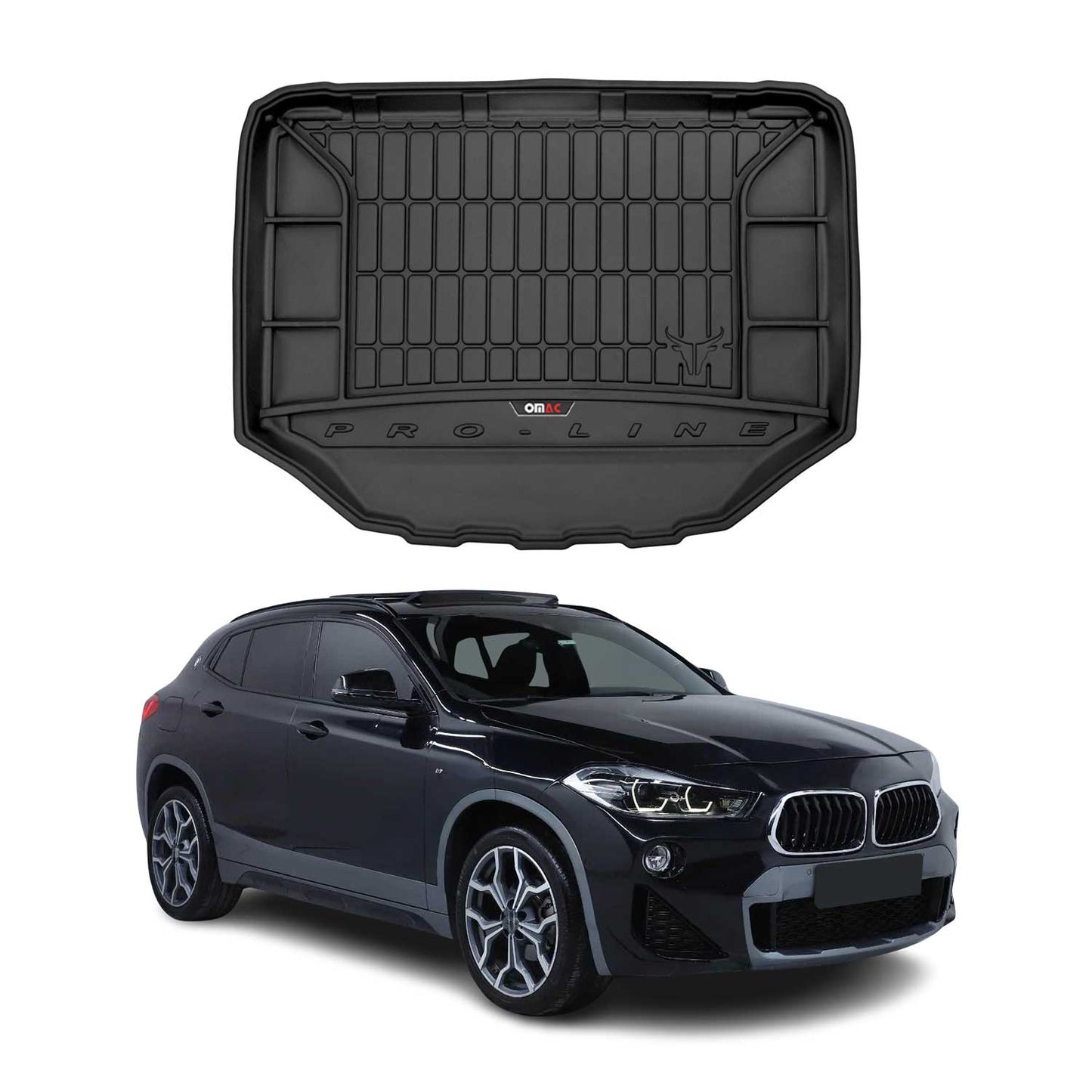 OMAC Gummi Kofferraumwanne für BMW X2 F39 2018-2023 untere TPE Laderaumwanne