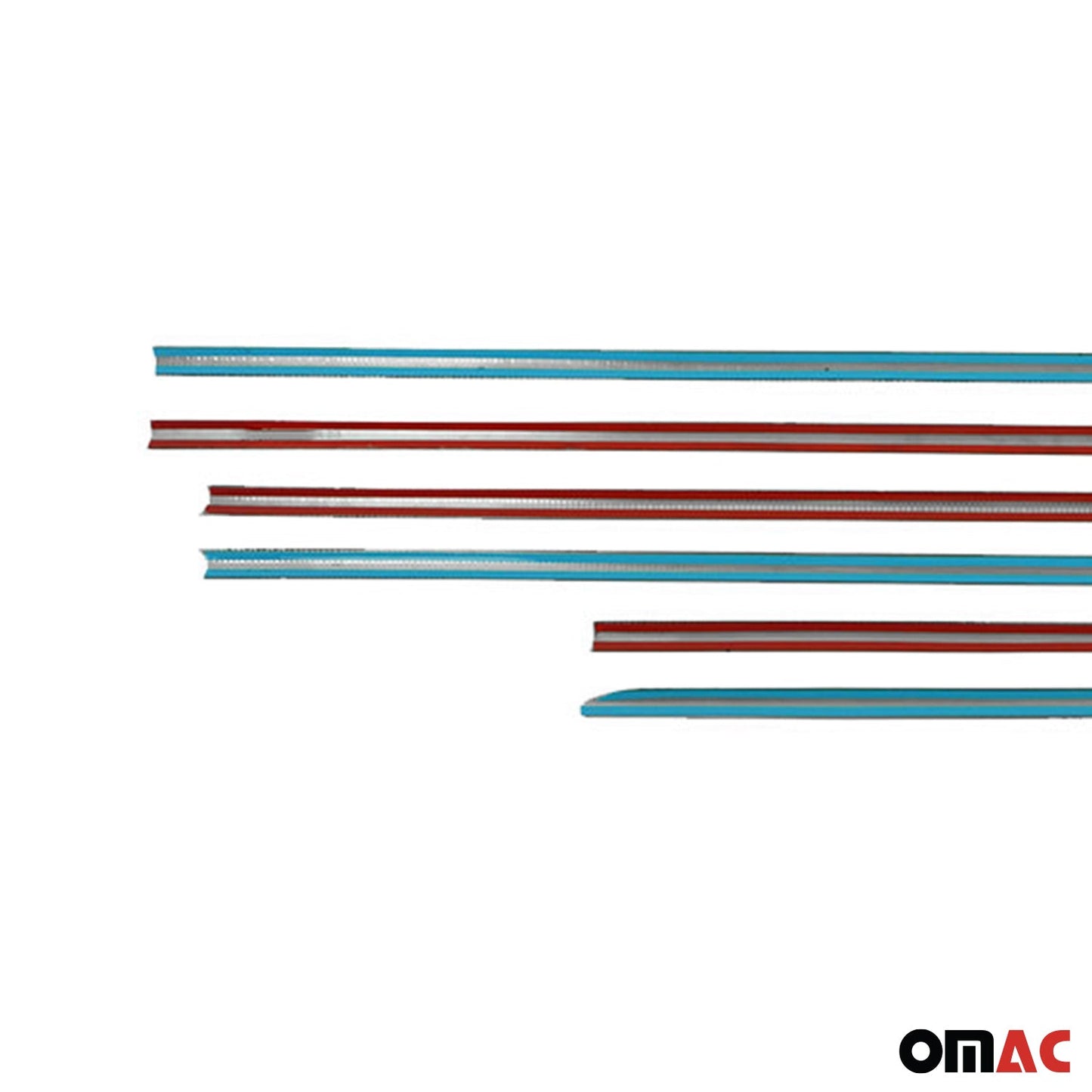 Benzi decorative pentru geamuri pentru VW Golf mk7 Variant 2013-2020, oțel inoxidabil cromat, 6 buc.