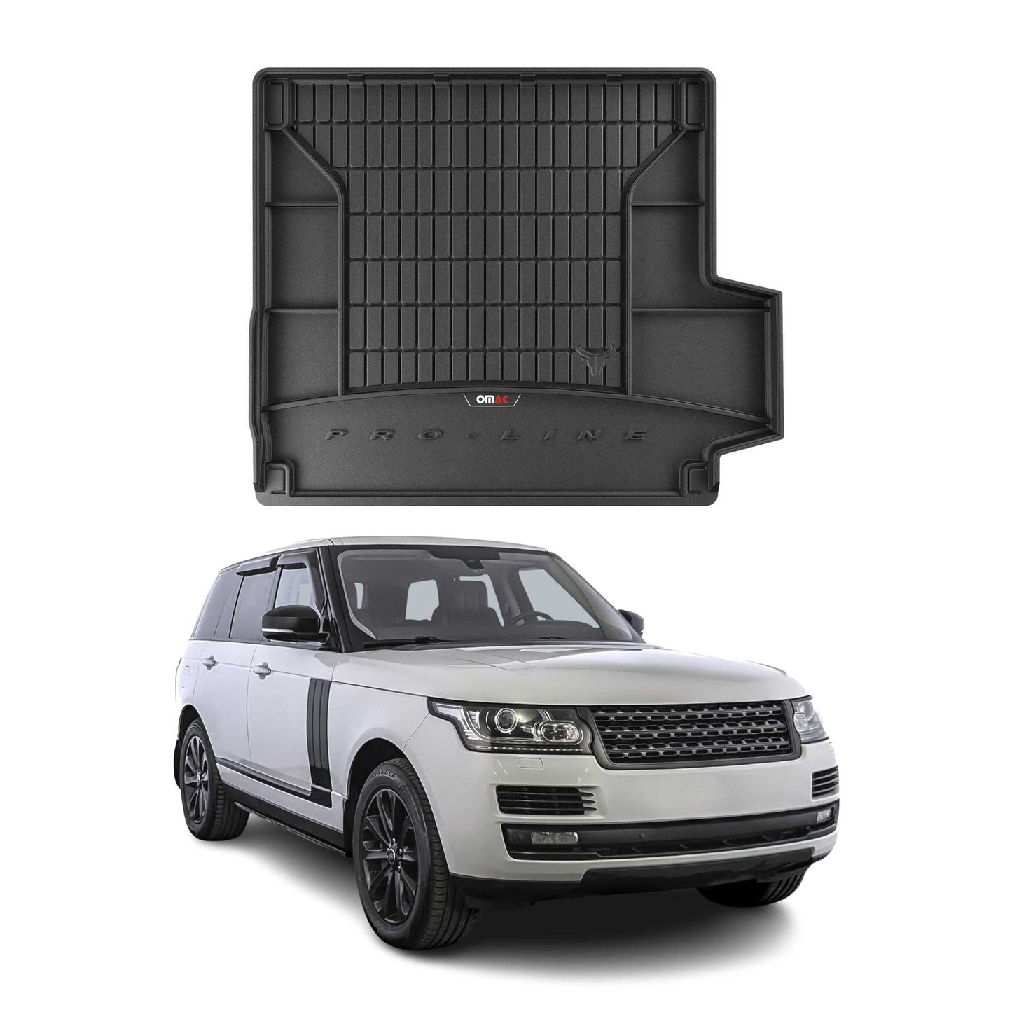OMAC Gummi Kofferraumwanne für Land Rover Range Rover L405 2012-2021 TPE Schwarz