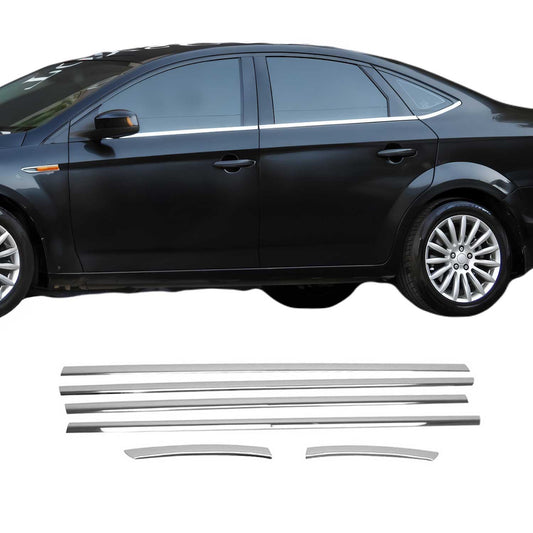 Benzi decorative geamuri pentru Ford Mondeo mk4 Limuzină/Estate 2007-14, cromate, set 6 piese