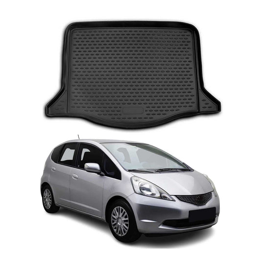 Kofferraummatte Kofferraumwanne für Honda Jazz 2008-2015 Gummi TPE Schwarz