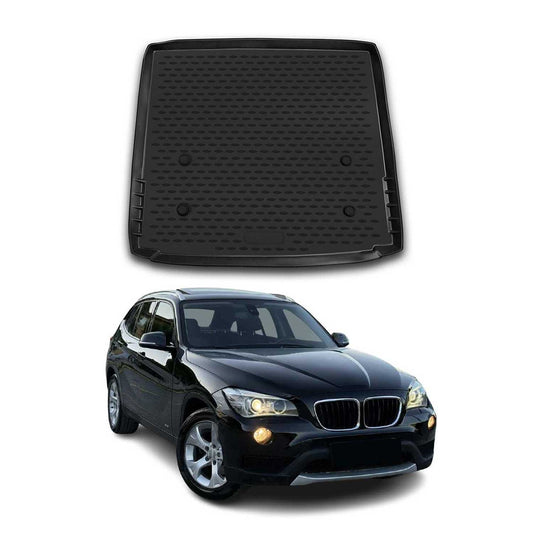 Covoraș portbagaj/tapițerie portbagaj pentru BMW X1 E84 2009-2015, cauciuc TPE, negru