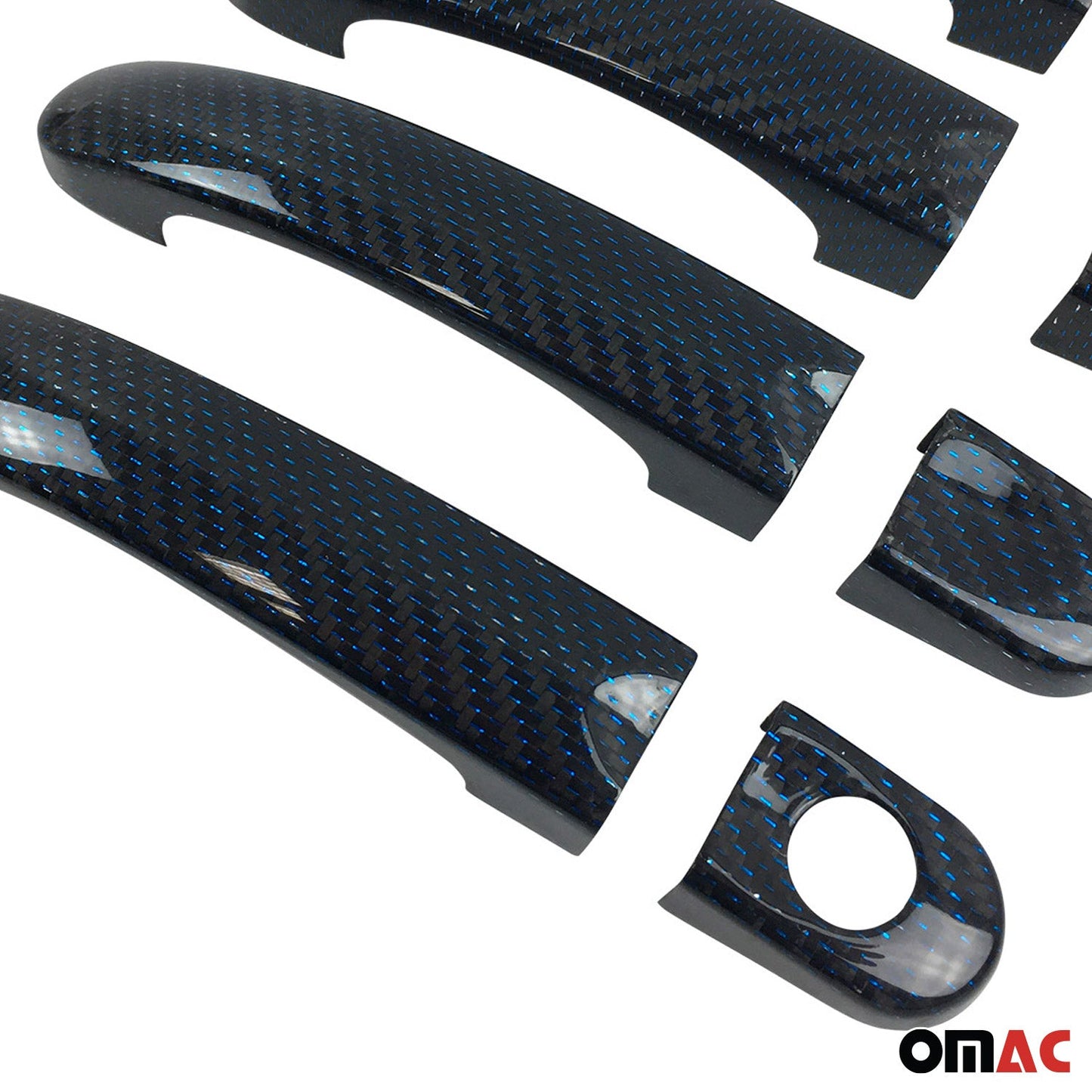 Türgriff Blenden für VW T6 T6.1 Transporter 2015-2024 4Tür H2 Carbon Blau 8x