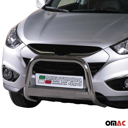 Frontbügel Frontschutzbügel für Hyundai ix35 2009-2015 ø63mm Stahl Silber Schutz