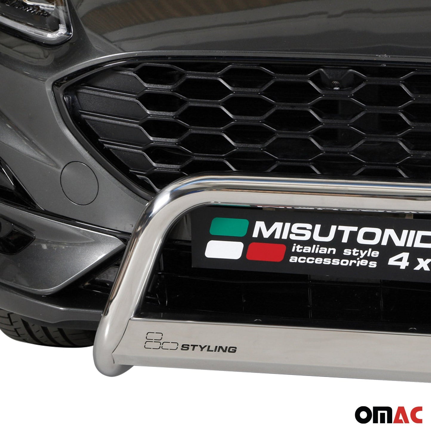 Bară de protecție/buton față pentru Ford Kuga 2019-2025, ø63mm, oțel, argintiu, protecție