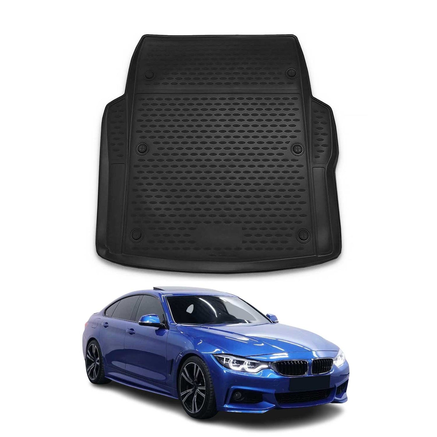 Kofferraummatte Kofferraumwanne für BMW 4er F36 Gran Coupe 2013-2020 Gummi TPE