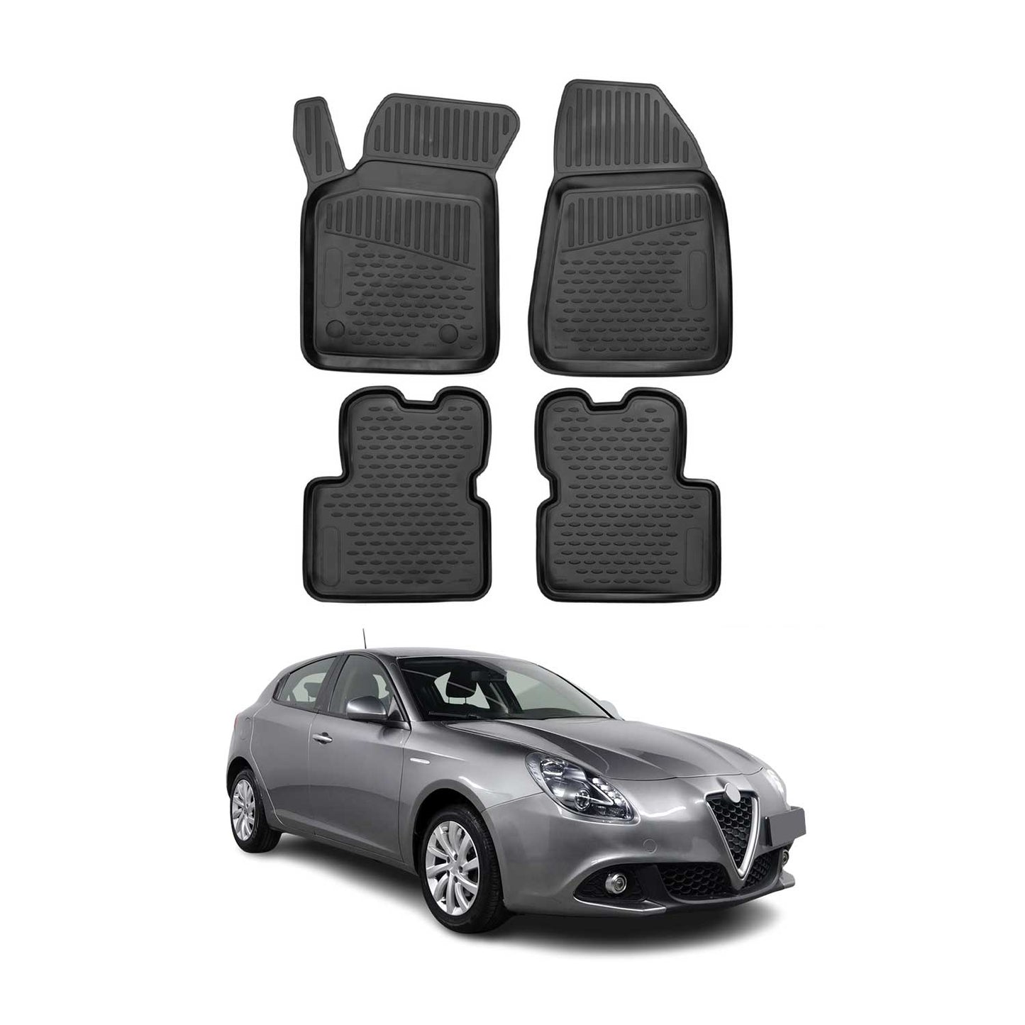 2010-2020 Alfa Romeo Giulietta Fußmatten TPE Schwarz 4 tlg