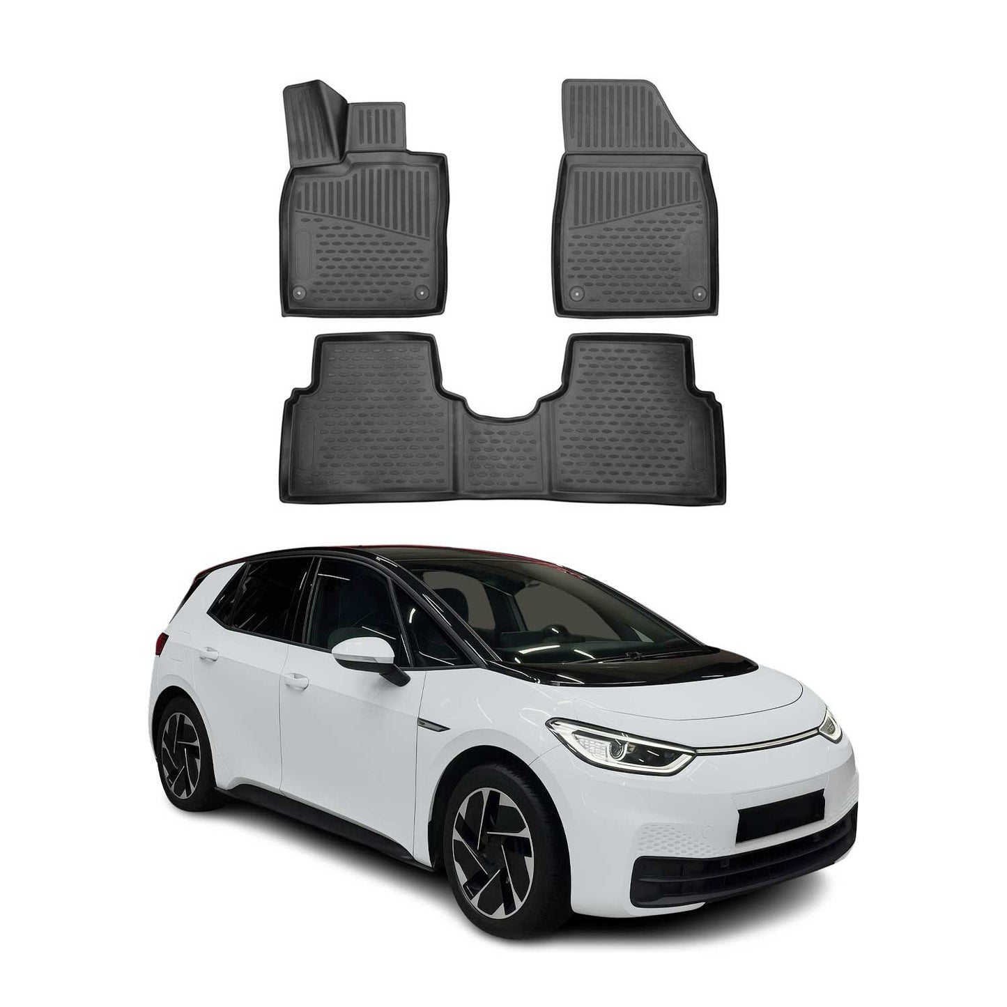 Covorașe auto VW ID.3 2020-2025 TPE Negru set 3 piese