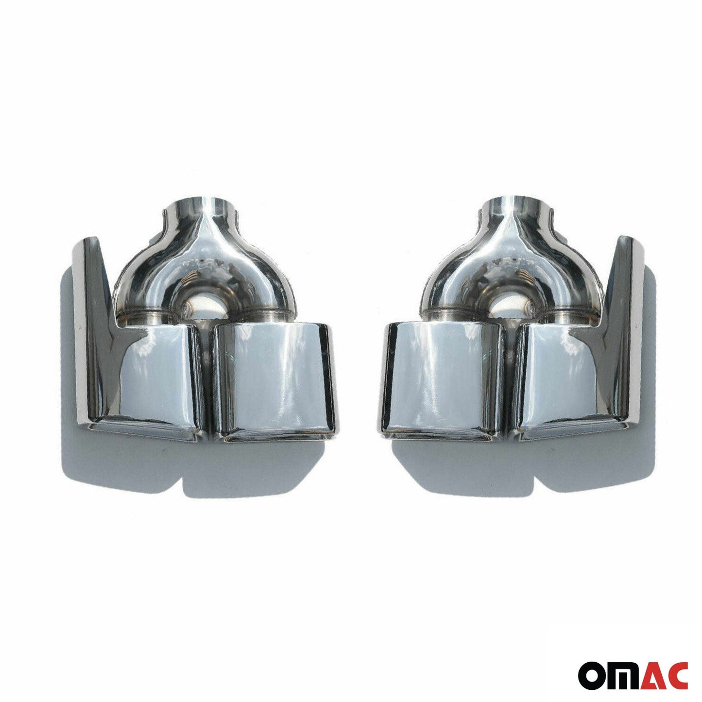 Auspuffblende Endrohr für Mercedes S Klasse 2005-2013 Doppel Stahl Chrom 2tlg