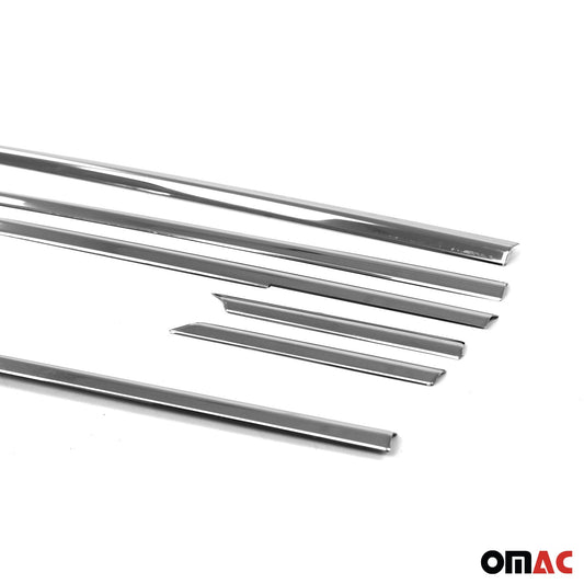 Benzi decorative pentru geamuri Seat Ibiza 2017-2025 hatchback 5 uși cromate, set 8 piese