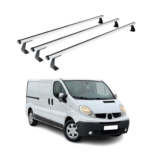 Portbagaj de plafon pentru Opel Vivaro A 2001-2014 75kg aluminiu argintiu 3 buc