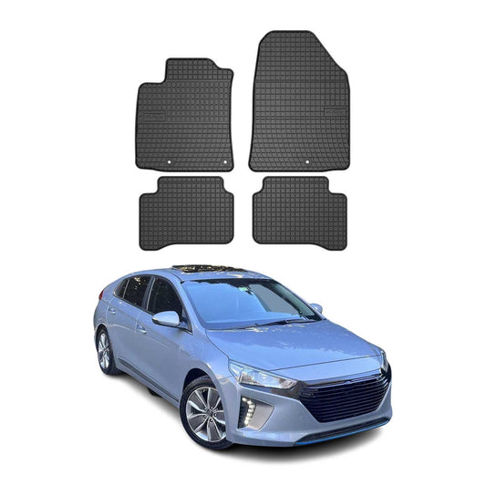 2016-2025 Hyundai Ioniq Fußmatten Gummi Schwarz 4 tlg