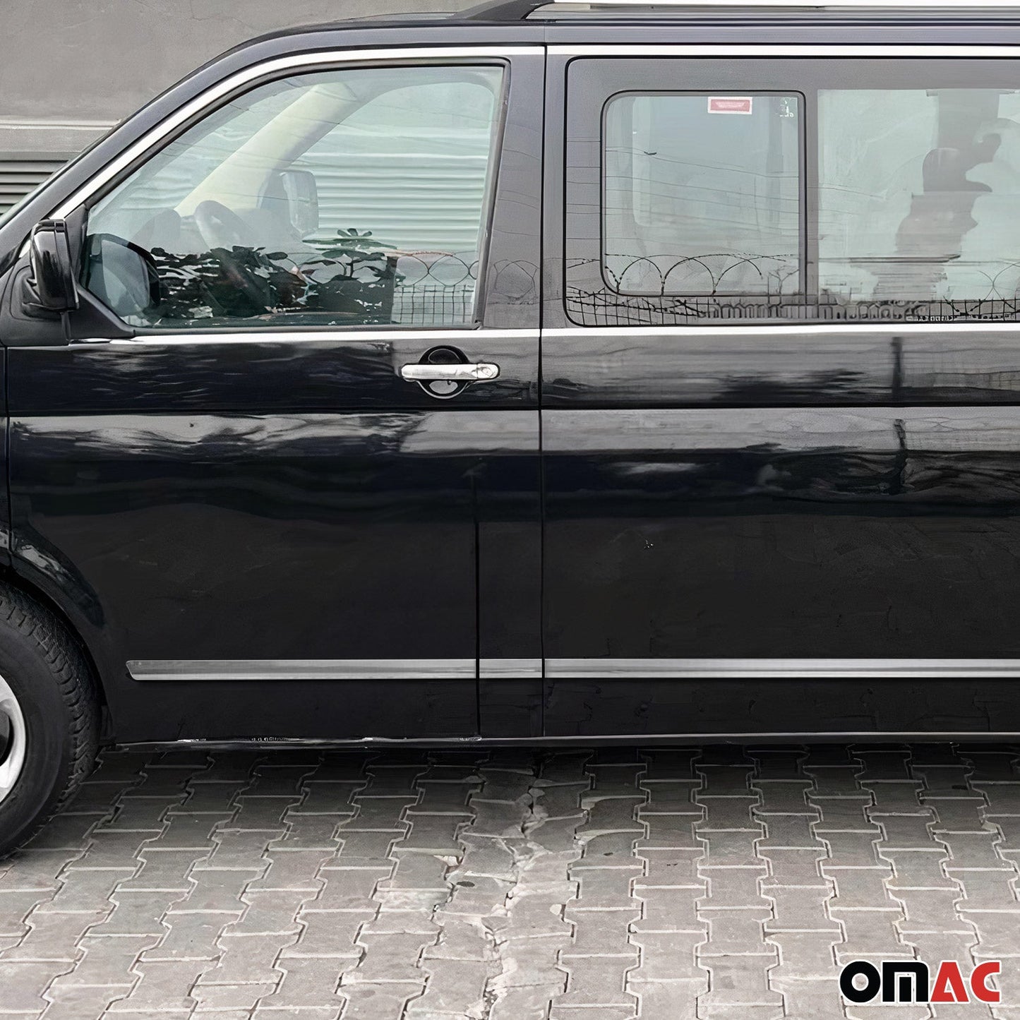 Ornamente laterale/protecții uși pentru VW Transporter T5 2003-2015 LHD Crom scurt 5x