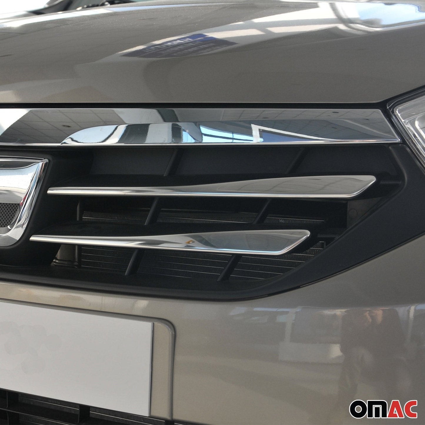 Benzi grilă radiator pentru Dacia Lodgy Stepway 2013-2024 Crom Argintiu