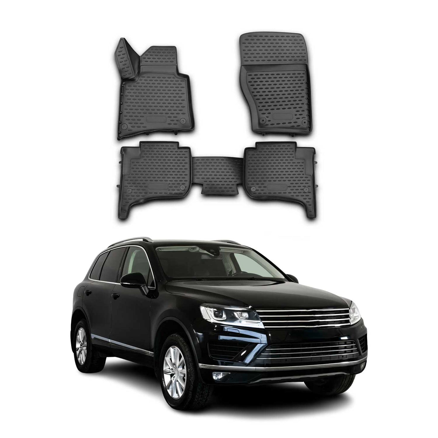 2010-2018 VW Touareg Fußmatten TPE Schwarz 4 tlg
