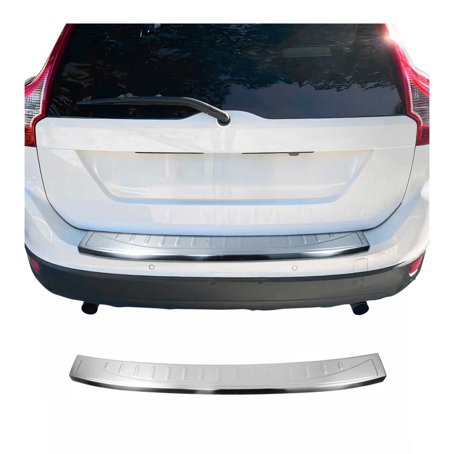 Ladekantenschutz Stoßstangenschutz für Volvo XC60 2008-2017 Edelstahl Gebürstet