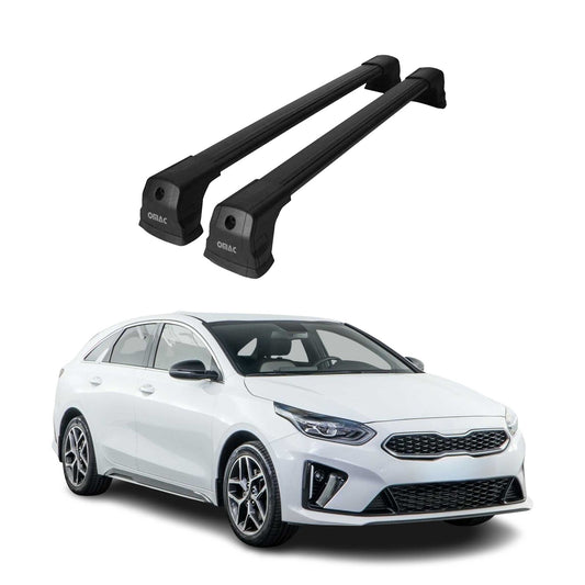 Dachträger Grundtäger für Kia Ceed 2018-2025 75kg Aluminium Schwarz 2 tlg