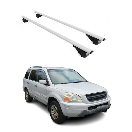 Portbagaj de plafon pentru Honda Pilot 2002-2008 75kg, metal, argintiu, 2 buc.