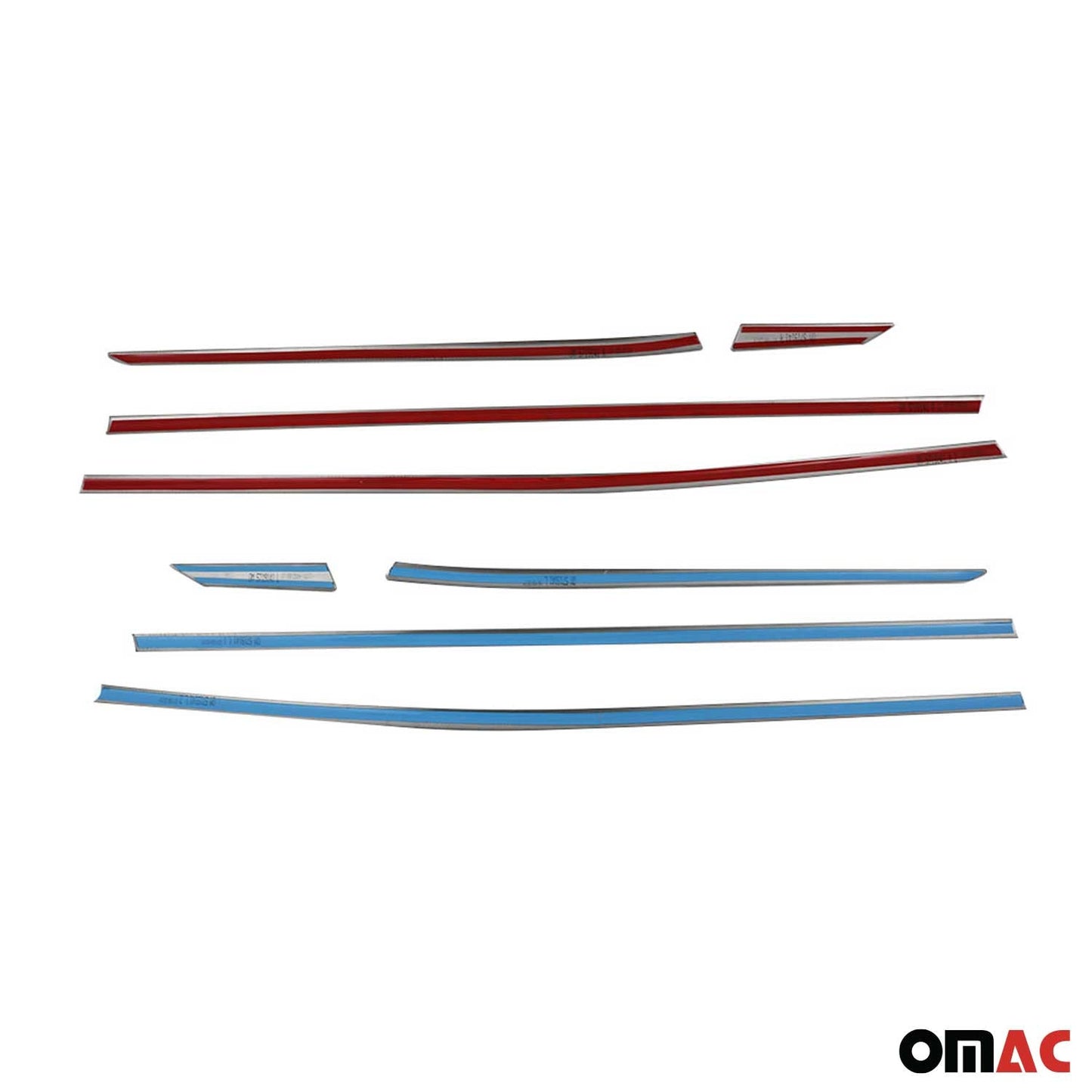 Benzi decorative pentru geamuri Peugeot 3008 2016-2025, oțel inoxidabil cromat, 8 bucăți