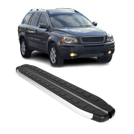 Seitenschweller Seitenbretter Trittbretter für Volvo XC90 2002-2014 Alu Schwarz